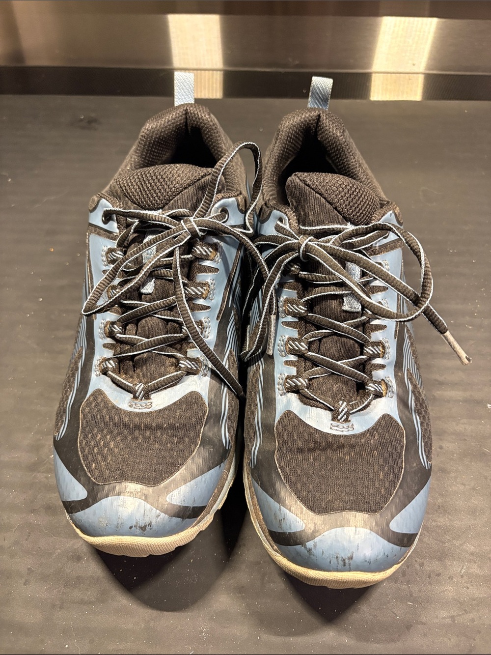 Womans Athletic Sneakers - Black and Light Blue merrell size 8.5us